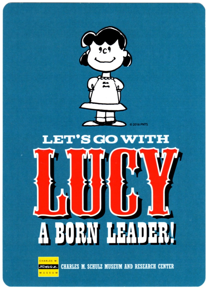 postcard toon Peanuts Vote Lucy