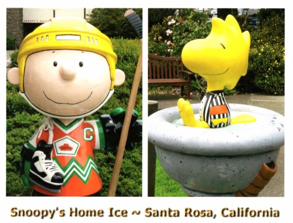 Peanuts Snoopys Home Ice statues
