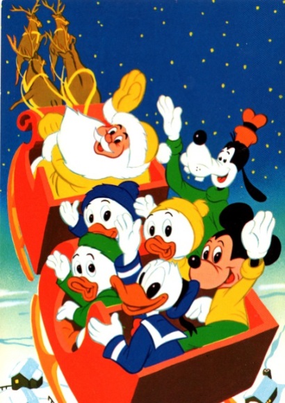 Disney Mickey and friends Santa sleigh